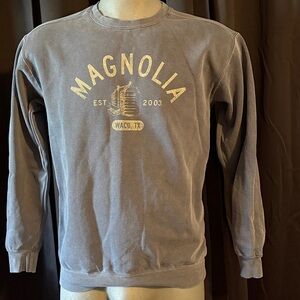 Magnolia women’s Charcoal Gray Crewneck with Gold Logo